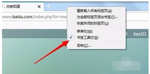 分享火狐浏览器让收藏的网址显示在地址栏下方的设置方法(图文)