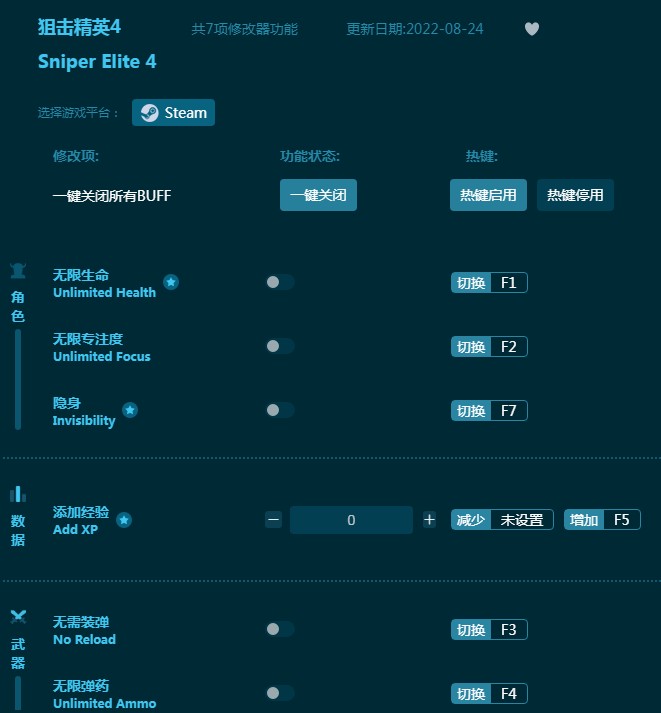 狙击精英4修改器2023最新版下载