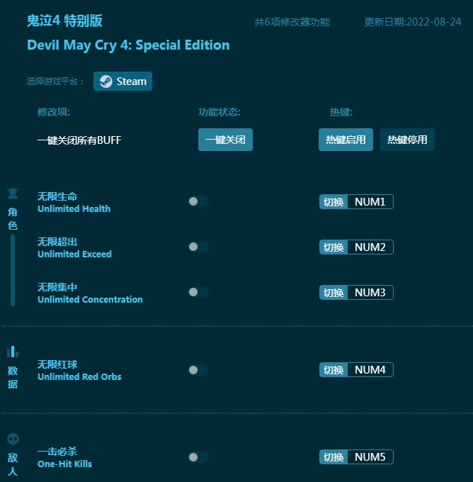 鬼泣4六项修改器