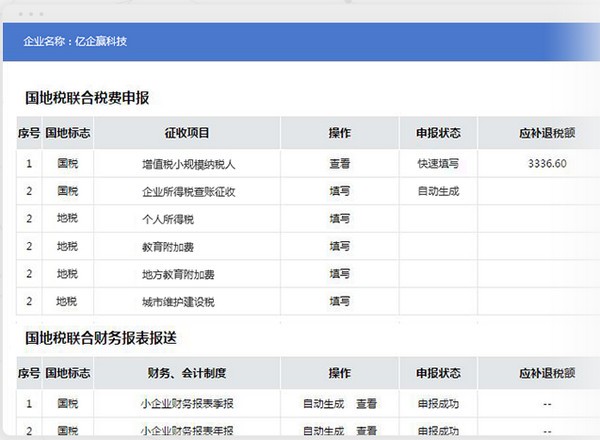 亿企代账财务软件