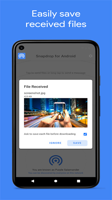 Snapdrop app