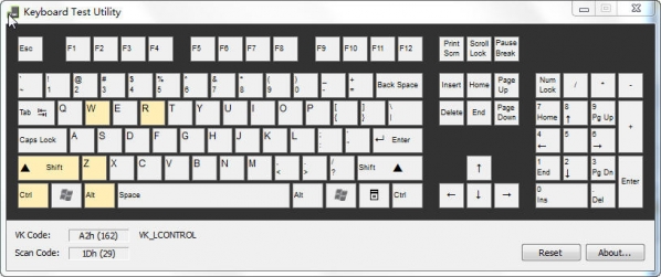 键盘检测软件Keyboard Test Utility