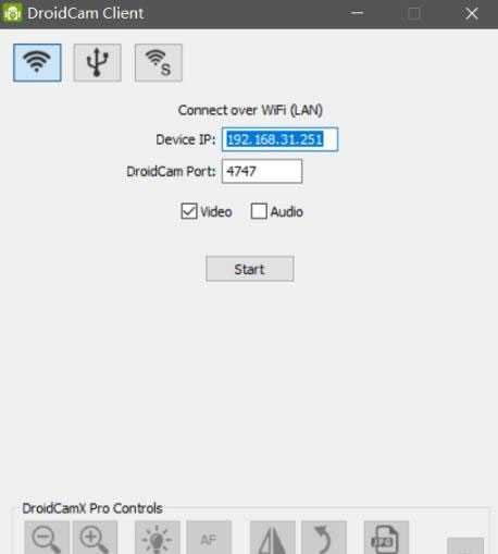 DroidCam手机端